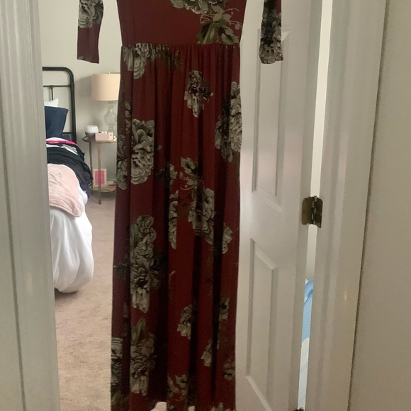 FLORAL LONG SLEEVE DRESS - Picture 5 of 5